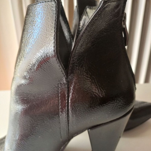 Tsakiris Mallas stiletto ankle boots black, like new, size 38