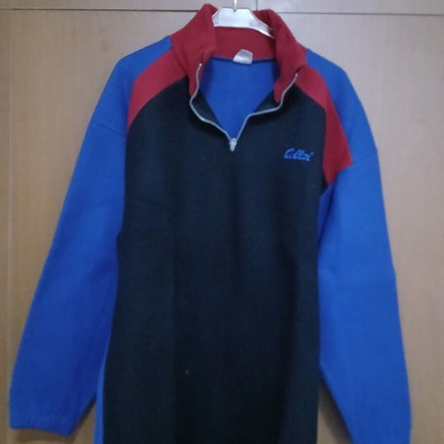Sweatshirt with zipper, black blue red