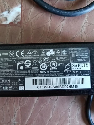 HP 65W τροφοδοτικό φορητού υπολογιστή μεταχειρισμένο
