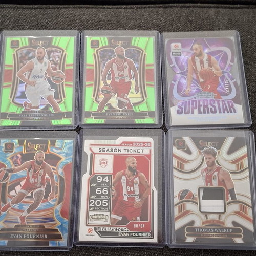 2025-26 Panini Select & Contenders EuroLeague Olympiacos basketball card lot