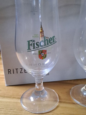 Fischer 0.3l beer glasses new, set of 6 pieces