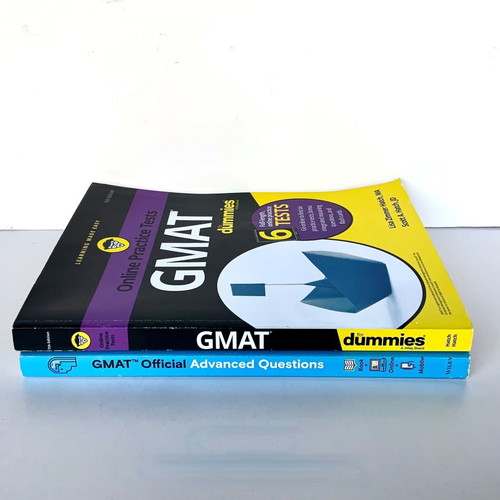 2 Volumes GMAT For Dummies Online Practice Tests and GMAT Official Advanced Questions new