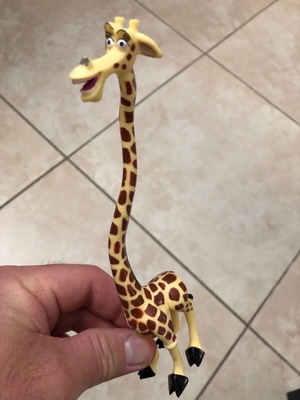 Madagascar Melman the Giraffe Happy Meal Toys used with bendable neck