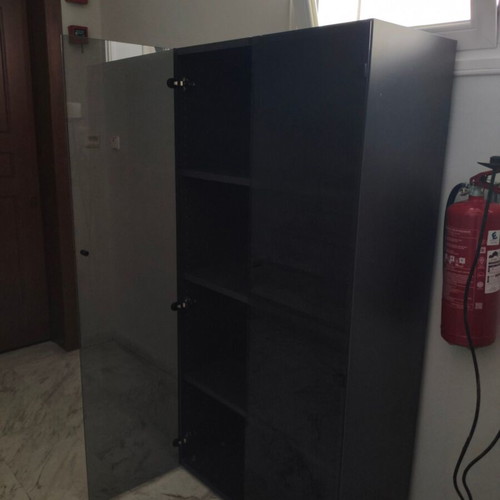 Office bookcase with glass doors 162×80×43 cm