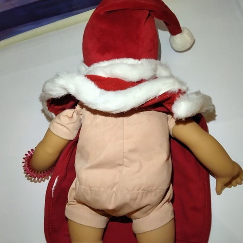 Vintage Baby Doll Mattel Fisher-Price 2001 34cm with Christmas Clothes used