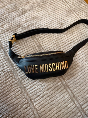 Love Moschino waist bag like new, black women's