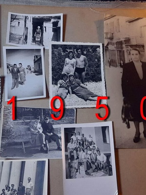 Συλλογή 9 ενυπόγραφων vintage φωτογραφιών 1950 μεταχειρισμένες, Ζάππειο Καλλιθέα Κάρυστος