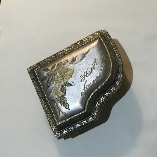 Winding miniature piano used, musical and jewelry box