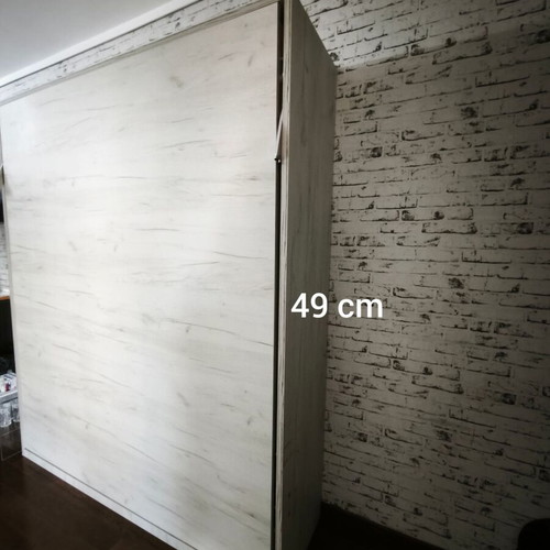 Foldable wall bed with mattress and support system, like new