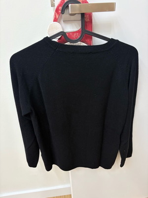 Zara black pullover with pearls like new