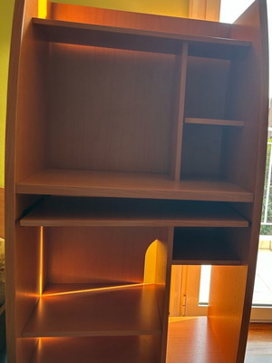 Πολυλειτουργικό γραφείο Η/Υ μεταχειρισμένο από ξύλο με ροδάκια