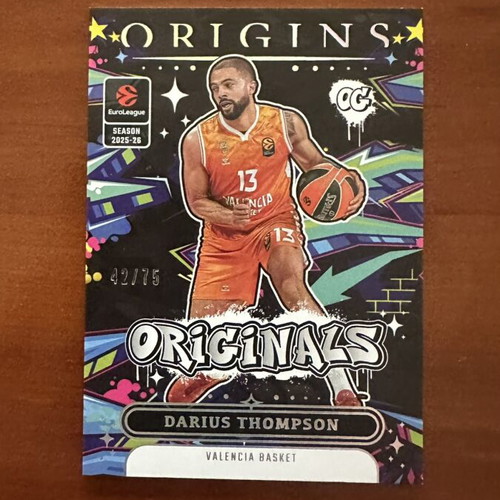 Panini EuroLeague Origins Darius Thompson card /75
