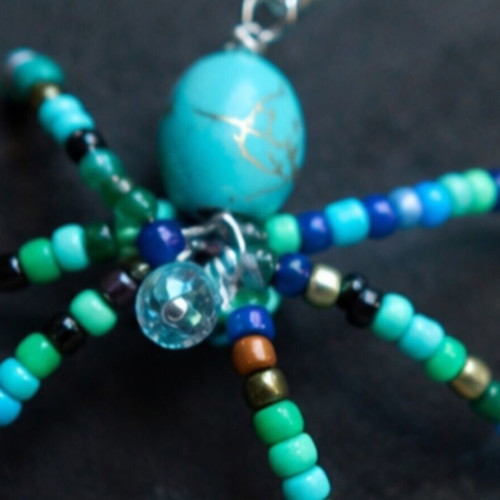 Handmade spider earrings