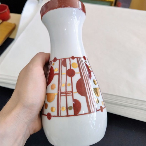 Vintage porcelain vase Jaeger & Co. used, 1950-1960