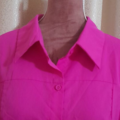 Fuchsia shirt dress, size L-XL