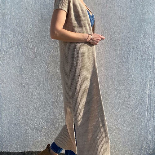 Knitted long cardigan Jdy new, beige, size XS