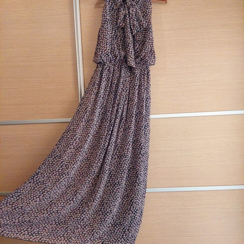 Desiree long floral dress size S like new, black and beige