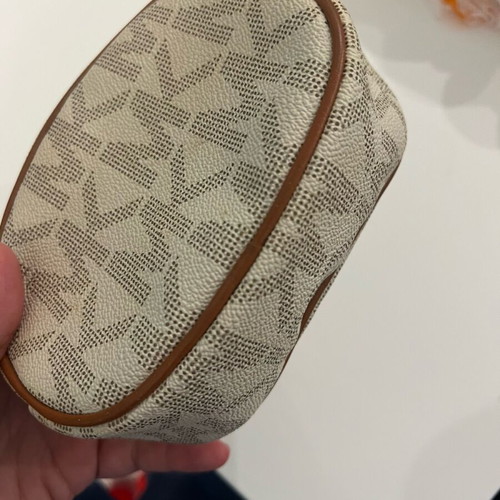 Michael Kors cosmetic bag used, beige