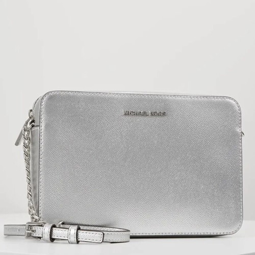 Michael Kors crossbody bag like new, silver leather