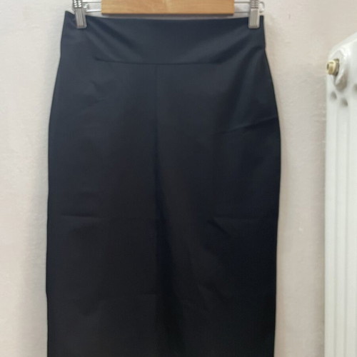 MNG midi black skirt like new, tight fit with back slit