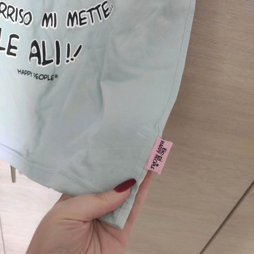 Italian cotton pajama top pink and turquoise, like new