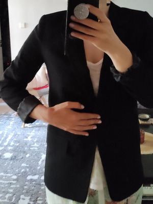 Black Jacket size 34 like new, slim fit