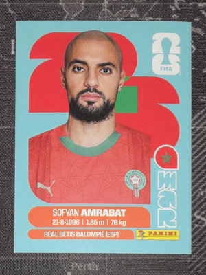 Panini Fifa World Cup 2026 Sofyan Amrabat collectible sticker new