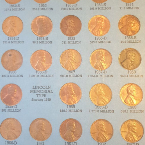 Lincoln Wheat Cents collection used 1951-1962D, 29 coins