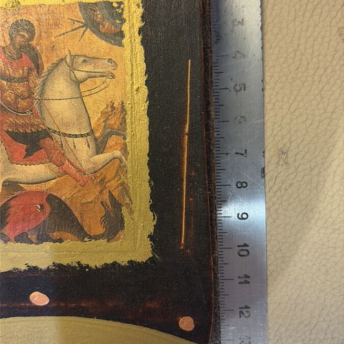 Saint George religious icon, 10x13 cm