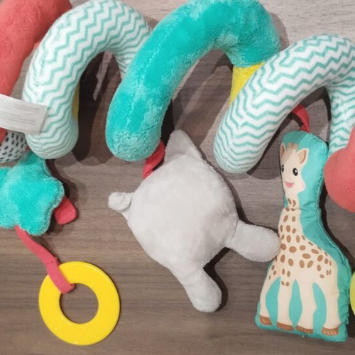 Sophie La Girafe Spiral Baby Toy like new for stroller and crib