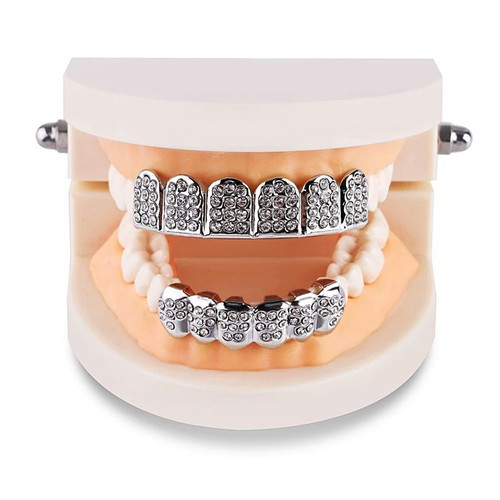 Grillz Silver Bling Bling new hip-hop set