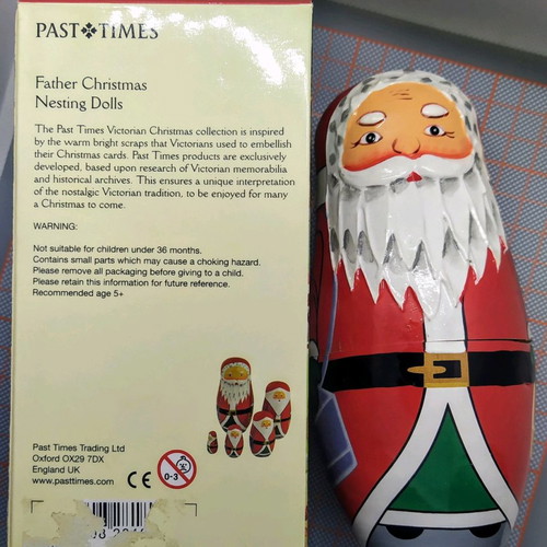 5 Christmas dolls Santa Claus that nest/handmade