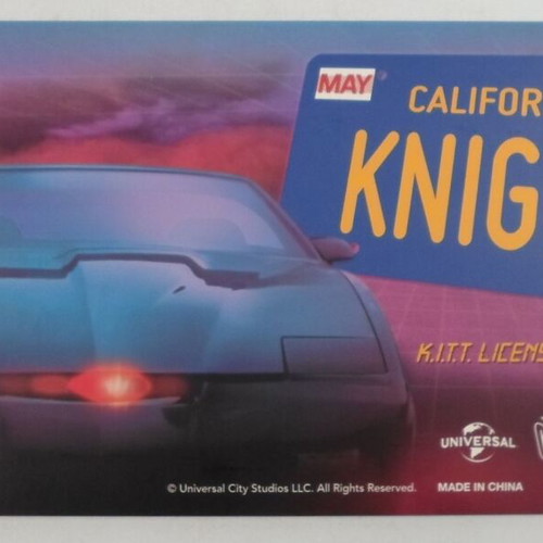 Doctor Collector Knight Rider K.I.T.T. License Plate Prop Set new