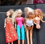 Παλιές κούκλες Barbie μεταχειρισμένες, πακέτο 4 τεμαχίων