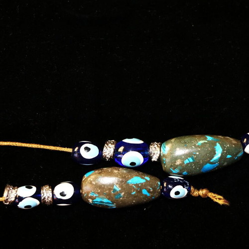 Indico Jewells handmade worry beads with turquoise and lapis lazuli