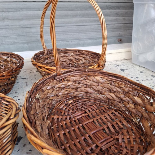 Wicker baskets, set of 4
