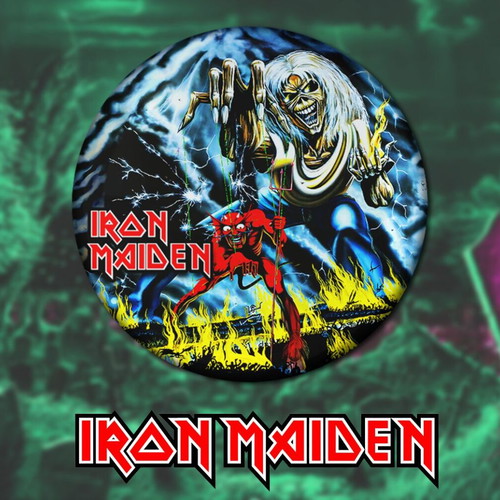 Iron Maiden pins set of 9, 3cm, high resolution, new