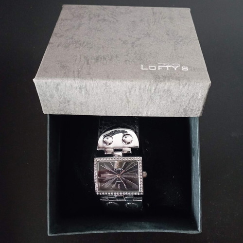 Lofty's Women's Watch with Strass, Black Strap, Like New