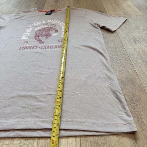 Tiger Muay Thai Phuket Thailand Graphic T-Shirt XL beige cotton like new