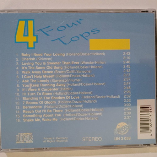 Four Tops I Can't Help Myself Greatest Hits CD used