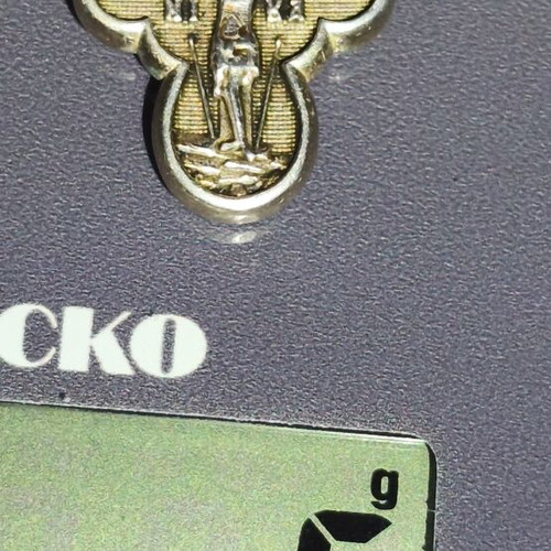 Silver double-sided cross with Saint Demetrios and Crucifix, like new