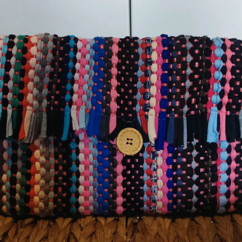 Handmade clutch bag like new, multicolored
