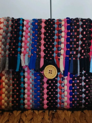 Handmade clutch bag like new, multicolored