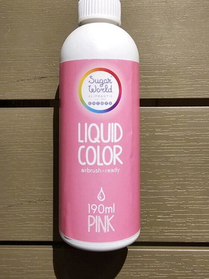Airbrush pink liquid color for confectionery new