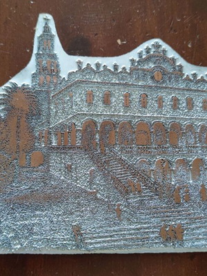 Typographic plate Panagia Tinos used, 28x18cm