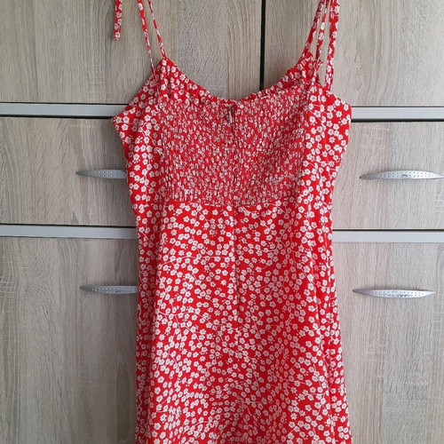 Dress used, small, red, short with back zipper