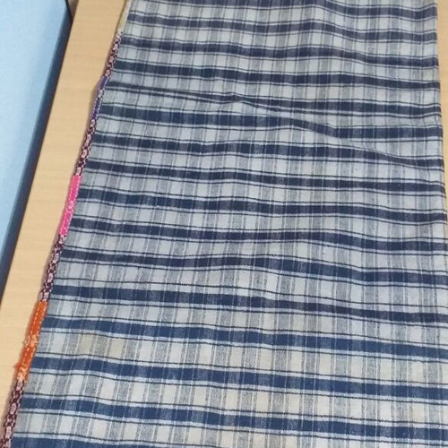 Old warp-weighted loom pillow used, very old with wear