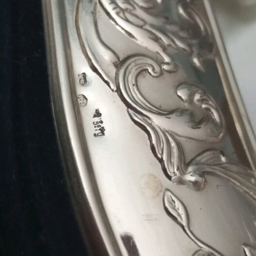 Silver Stefanochiki 925 like new with pearls in wooden box