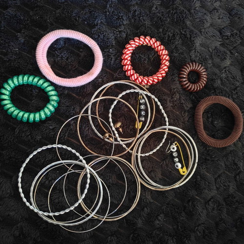 Bracelets and earrings used, assorted jewelry