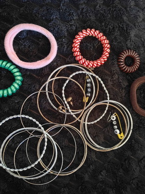 Bracelets and earrings used, assorted jewelry